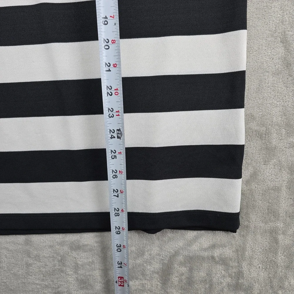 G/FORE Black and White Striped Polo Shirt - Picture 6 of 9